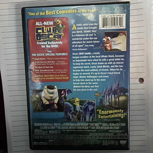 Shark Tale (DVD, 2005, Full Screen) - Picture 2 of 2